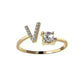 Customizable 26-Letter Ring: Fashionable & Elegant Jewelry - EX-STOCK CANADA