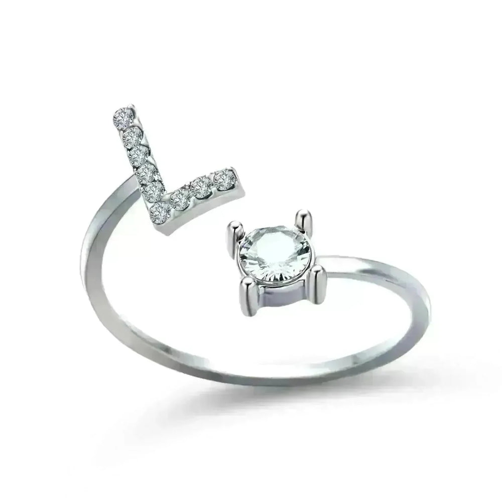 Customizable 26-Letter Ring: Fashionable & Elegant Jewelry - EX-STOCK CANADA