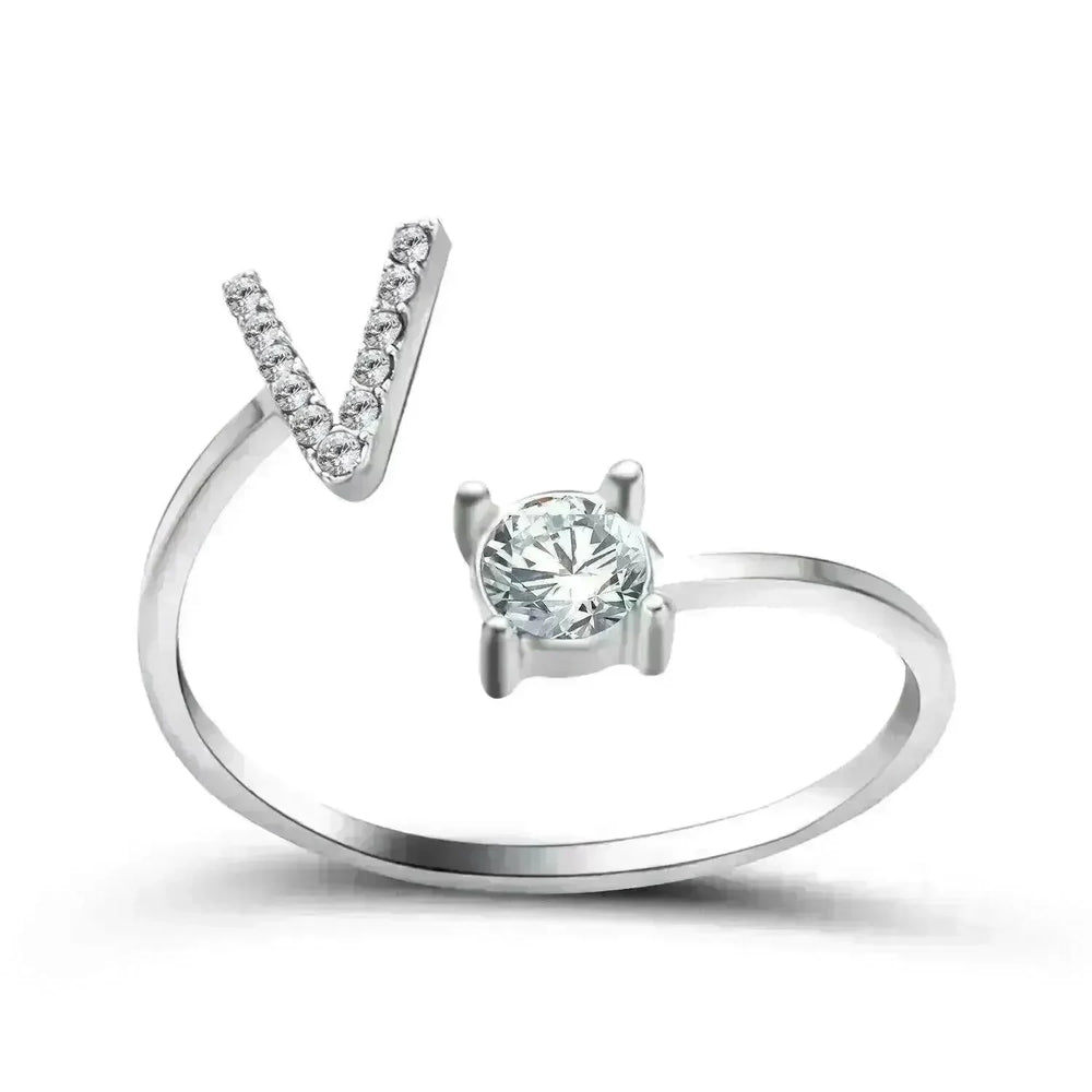 Customizable 26-Letter Ring: Fashionable & Elegant Jewelry - EX-STOCK CANADA