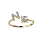 Customizable 26-Letter Ring: Fashionable & Elegant Jewelry - EX-STOCK CANADA