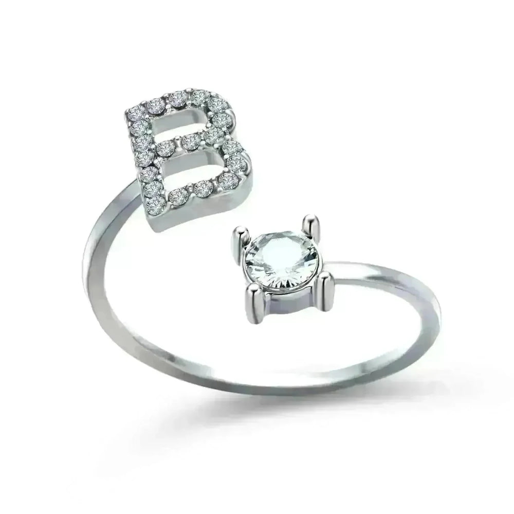 Customizable 26-Letter Ring: Fashionable & Elegant Jewelry - EX-STOCK CANADA