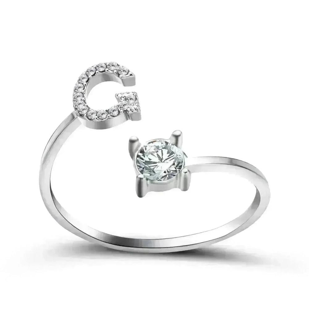 Customizable 26-Letter Ring: Fashionable & Elegant Jewelry - EX-STOCK CANADA