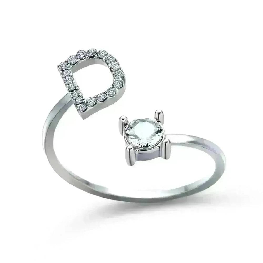 Customizable 26-Letter Ring: Fashionable & Elegant Jewelry - EX-STOCK CANADA