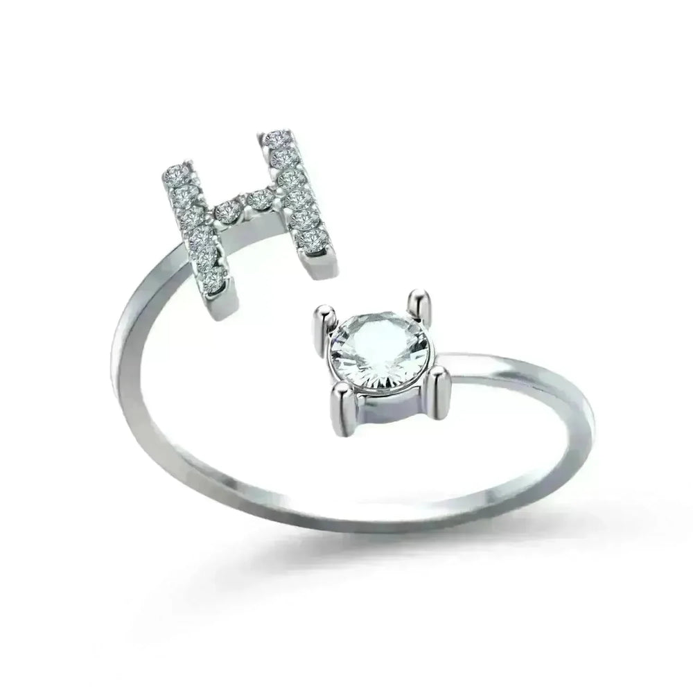 Customizable 26-Letter Ring: Fashionable & Elegant Jewelry - EX-STOCK CANADA
