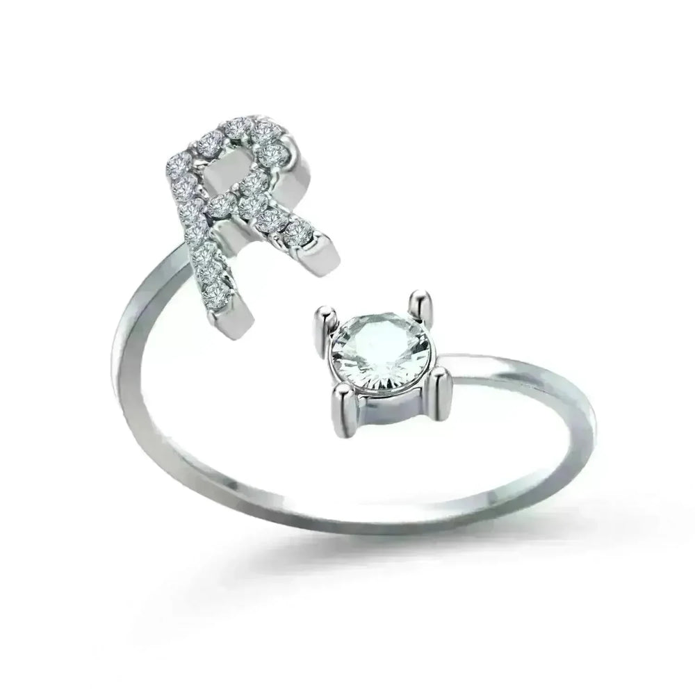 Customizable 26-Letter Ring: Fashionable & Elegant Jewelry - EX-STOCK CANADA