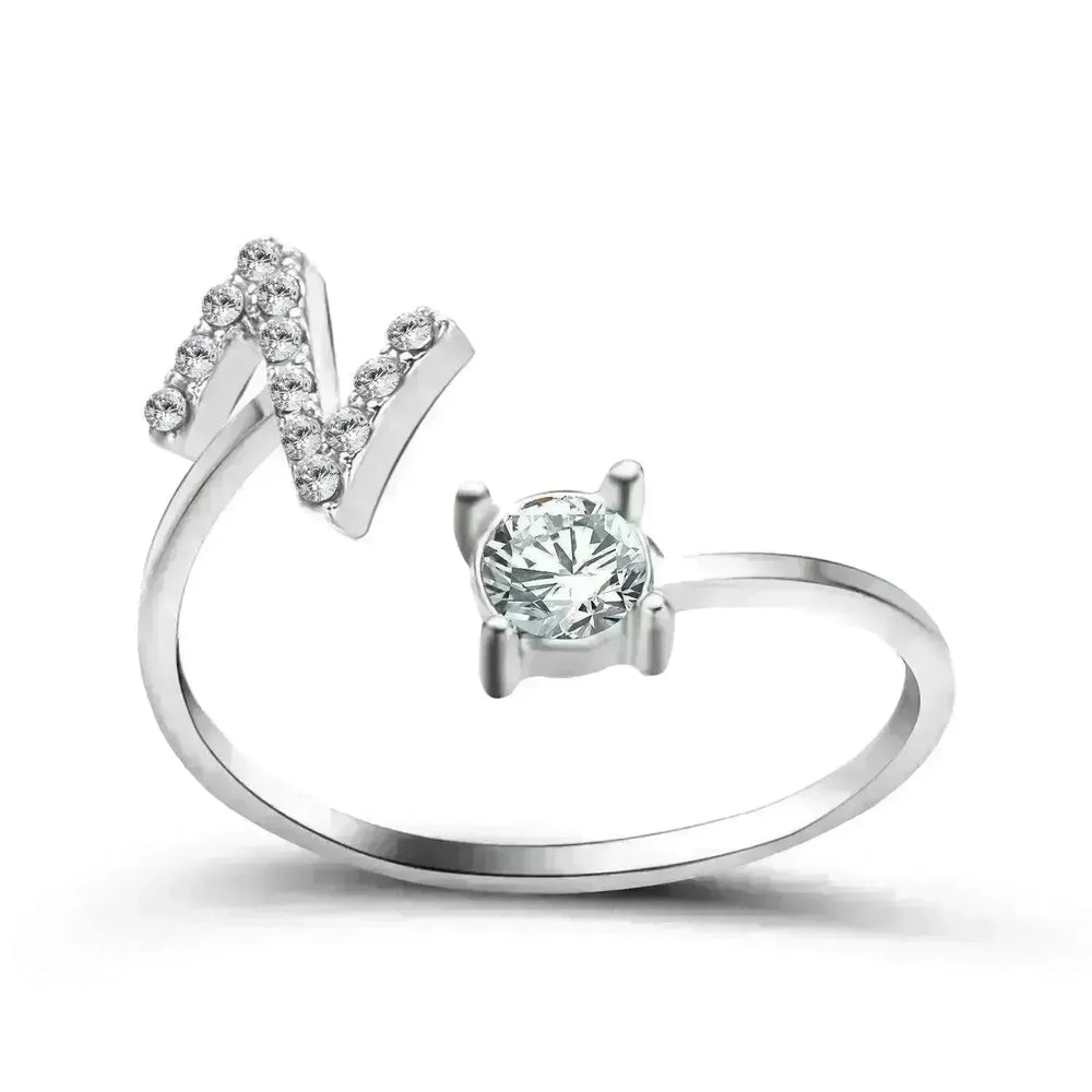 Customizable 26-Letter Ring: Fashionable & Elegant Jewelry - EX-STOCK CANADA