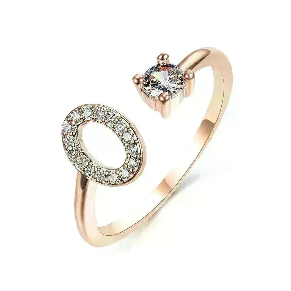Customizable 26-Letter Ring: Fashionable & Elegant Jewelry - EX-STOCK CANADA