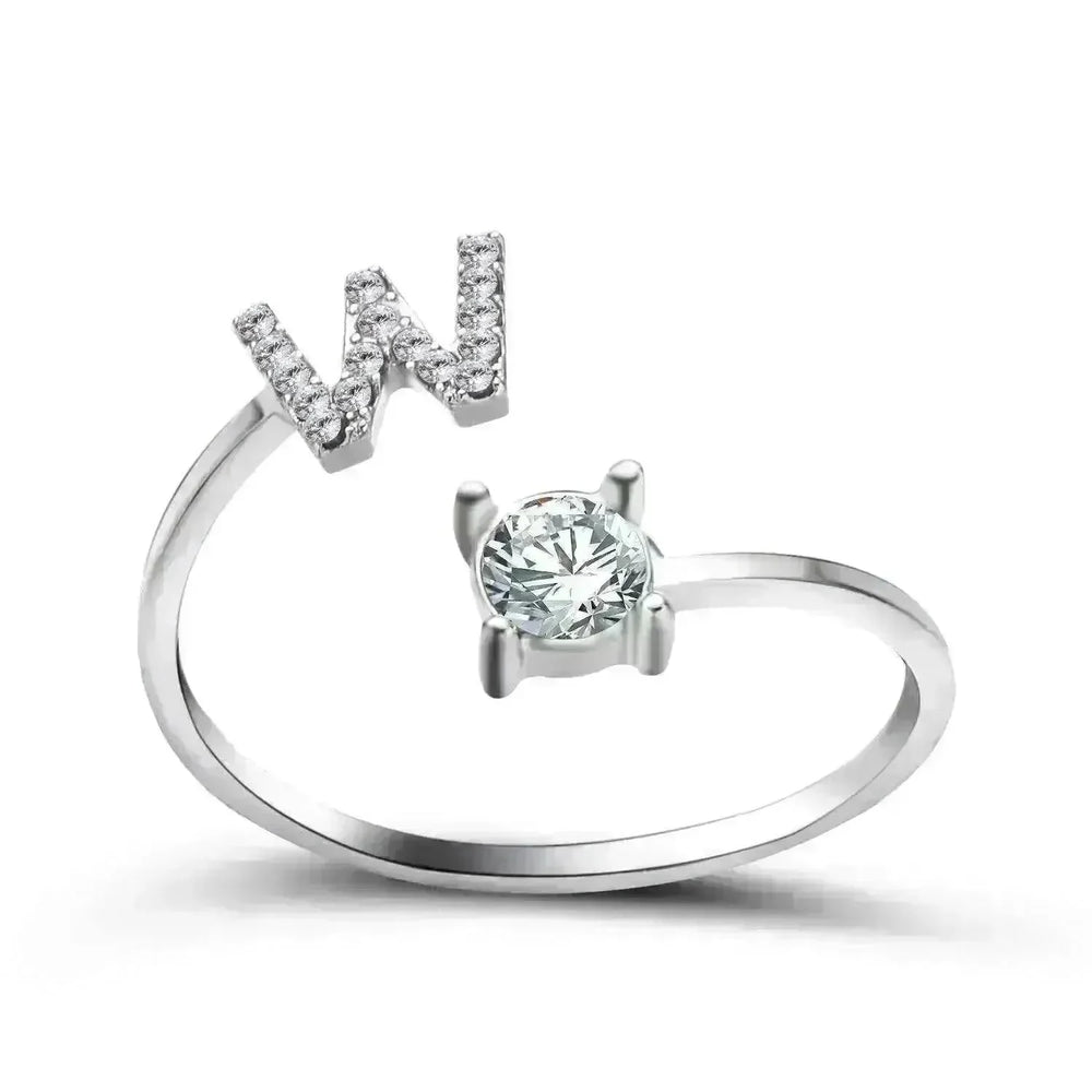 Customizable 26-Letter Ring: Fashionable & Elegant Jewelry - EX-STOCK CANADA