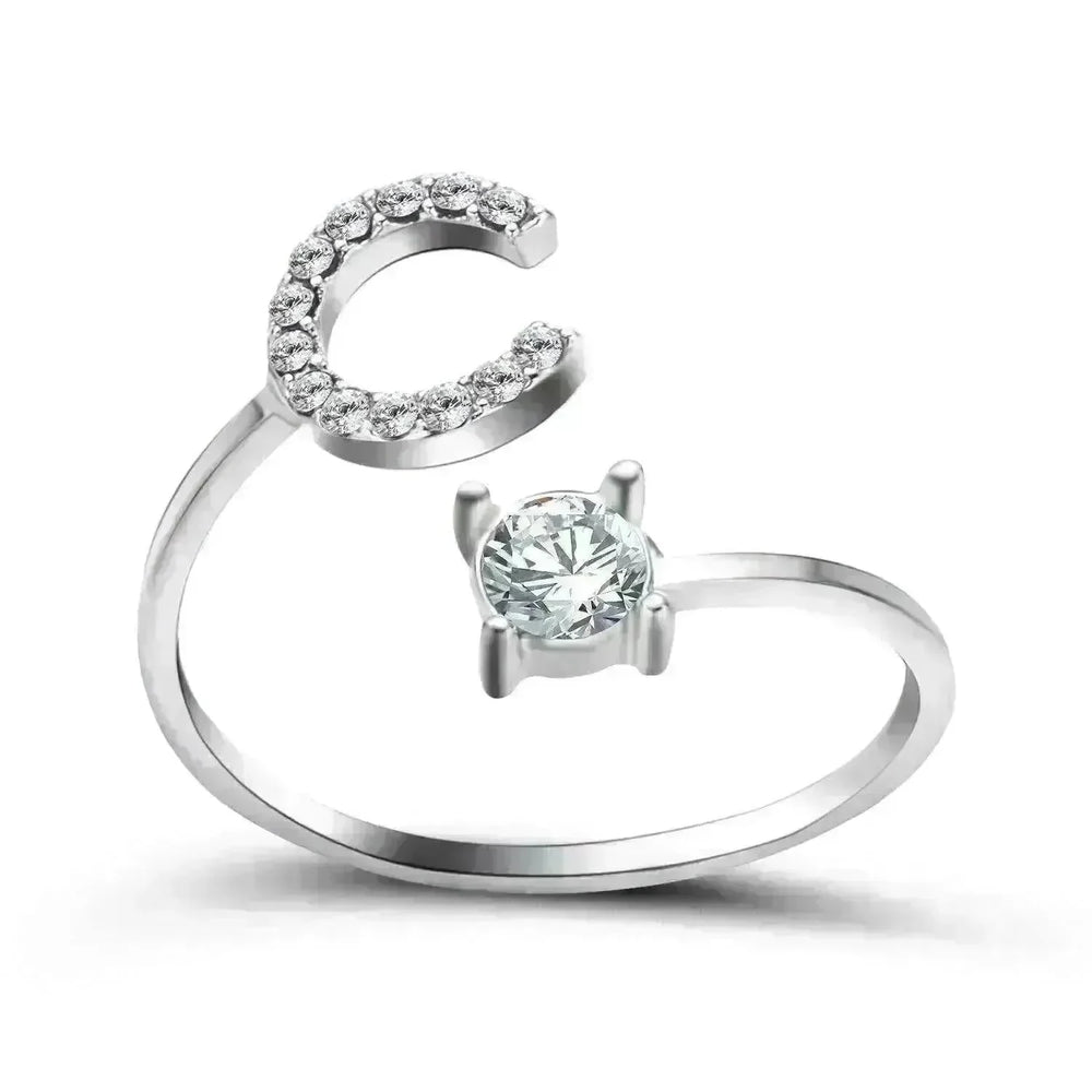 Customizable 26-Letter Ring: Fashionable & Elegant Jewelry - EX-STOCK CANADA