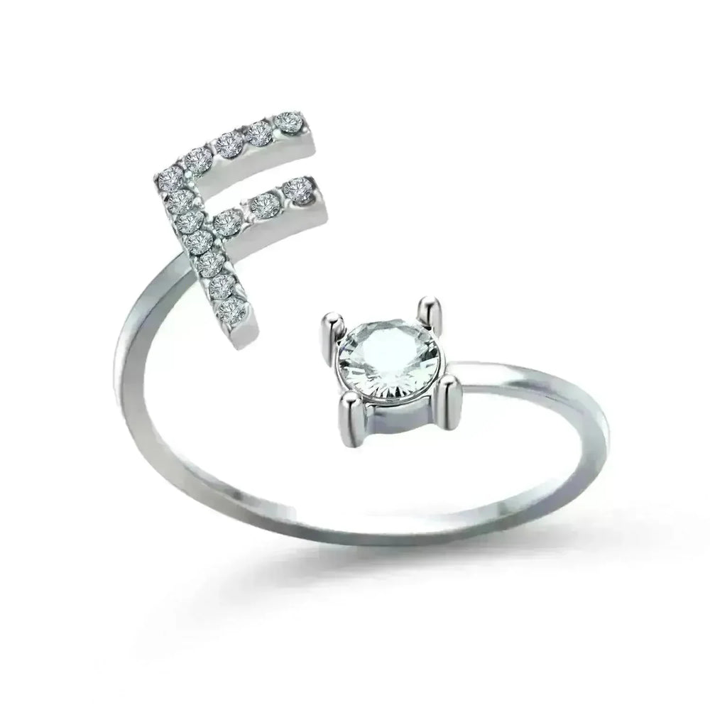 Customizable 26-Letter Ring: Fashionable & Elegant Jewelry - EX-STOCK CANADA