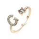 Customizable 26-Letter Ring: Fashionable & Elegant Jewelry - EX-STOCK CANADA