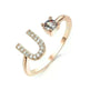 Customizable 26-Letter Ring: Fashionable & Elegant Jewelry - EX-STOCK CANADA