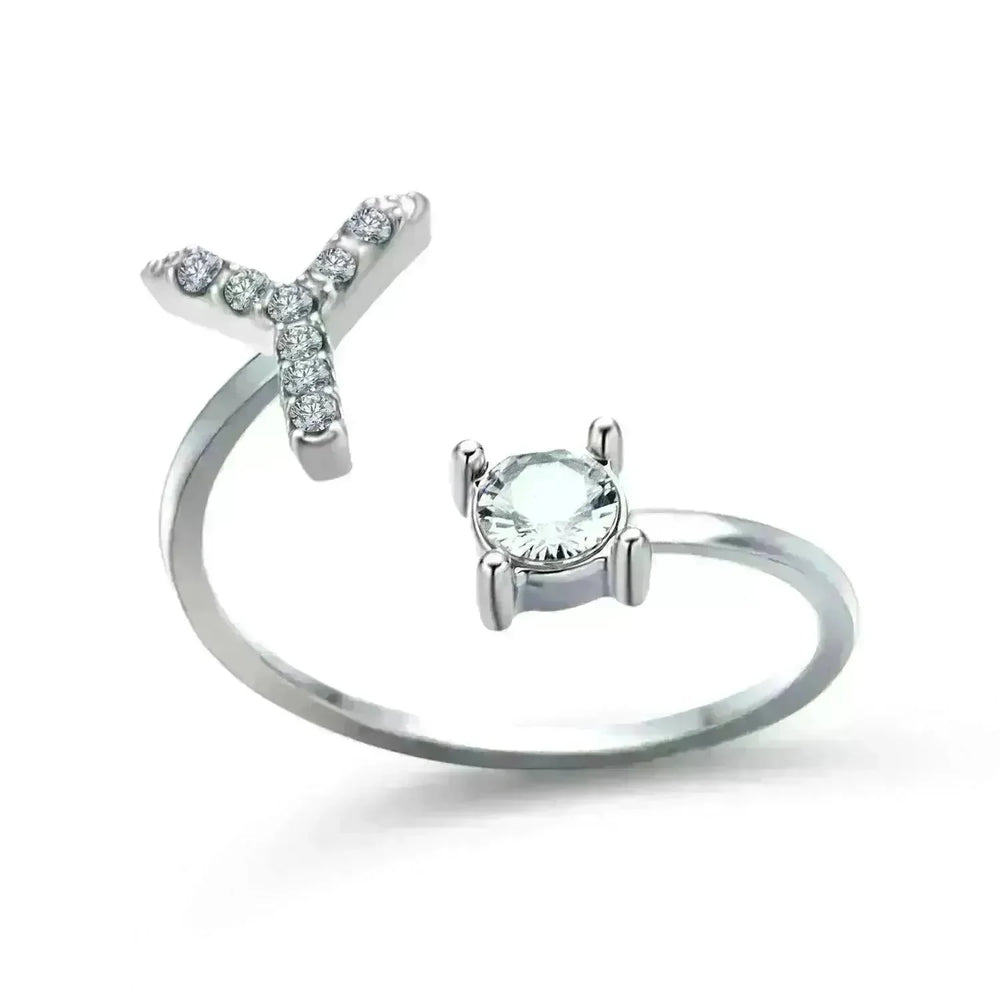 Customizable 26-Letter Ring: Fashionable & Elegant Jewelry - EX-STOCK CANADA