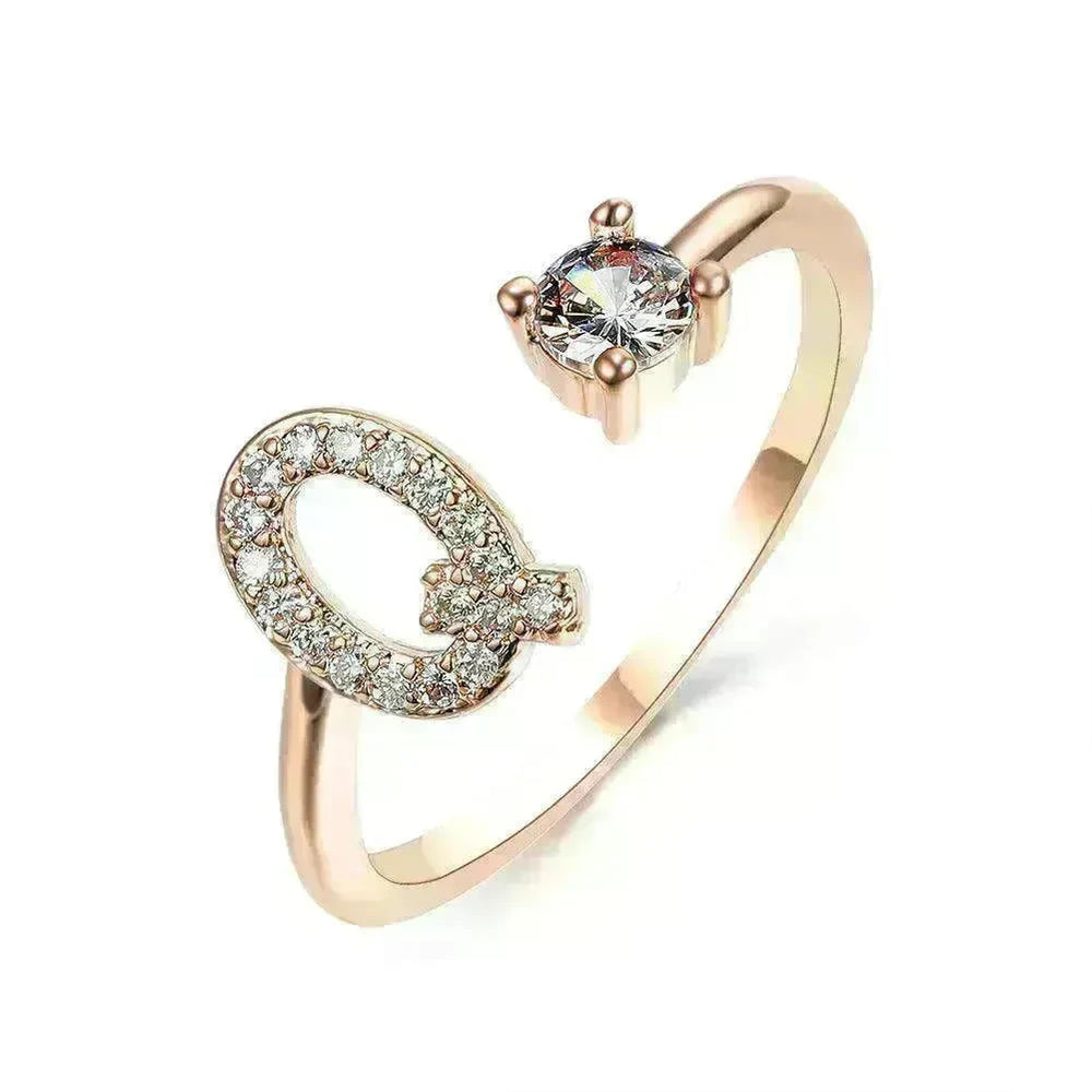 Customizable 26-Letter Ring: Fashionable & Elegant Jewelry - EX-STOCK CANADA