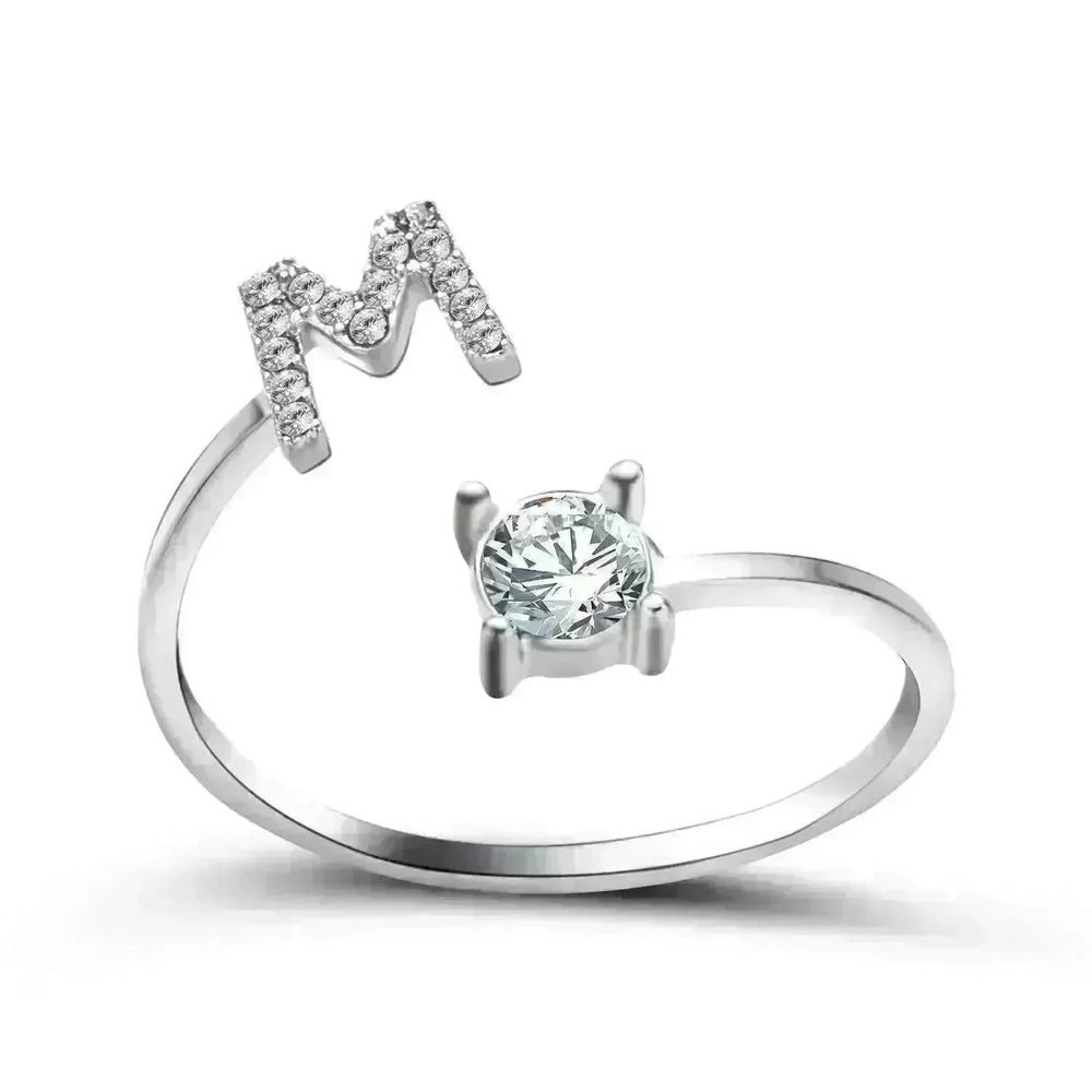 Customizable 26-Letter Ring: Fashionable & Elegant Jewelry - EX-STOCK CANADA