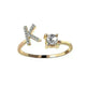 Customizable 26-Letter Ring: Fashionable & Elegant Jewelry - EX-STOCK CANADA