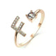 Customizable 26-Letter Ring: Fashionable & Elegant Jewelry - EX-STOCK CANADA