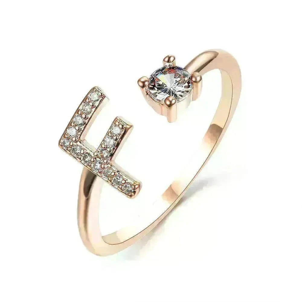 Customizable 26-Letter Ring: Fashionable & Elegant Jewelry - EX-STOCK CANADA