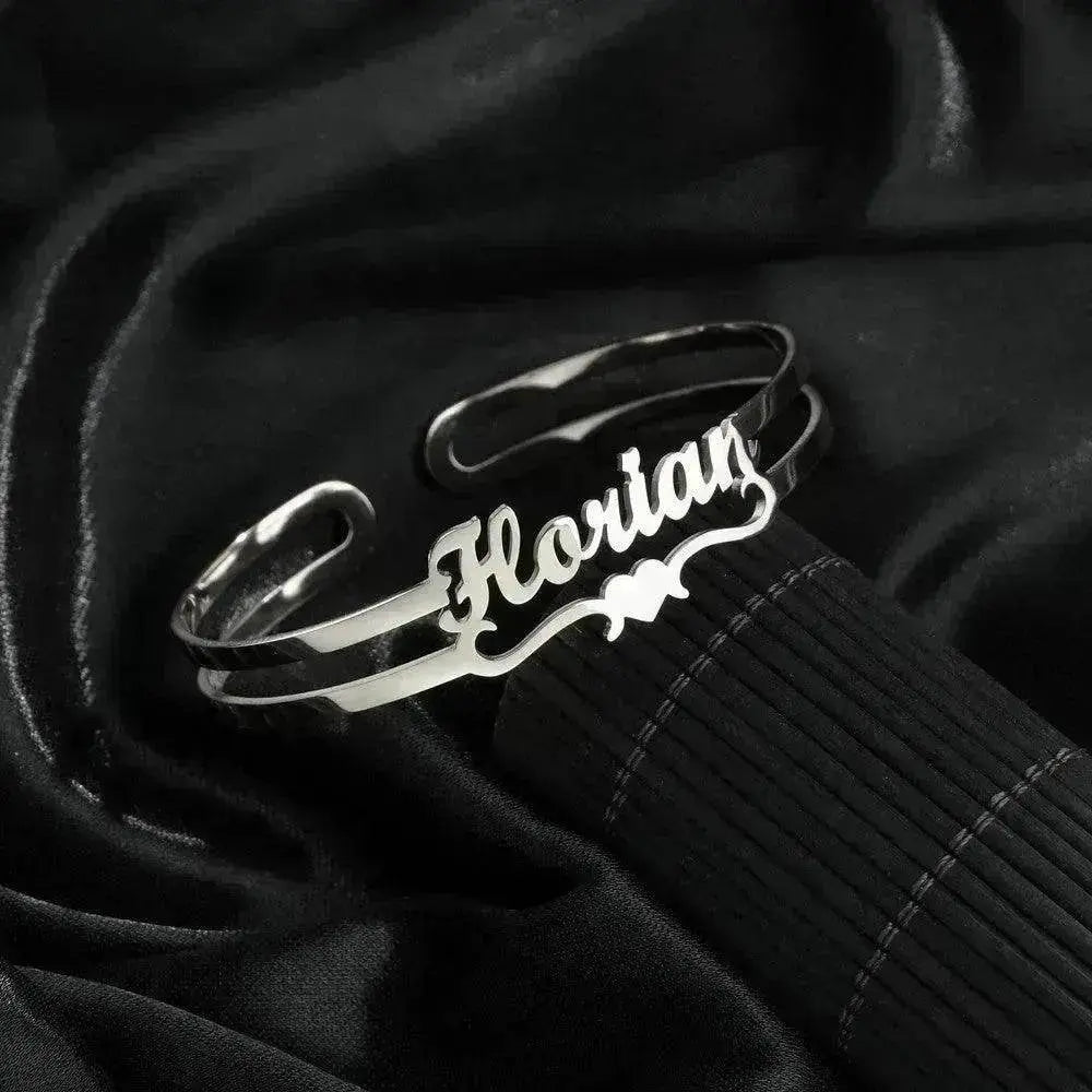 Customized Name Bracelet Personalized Custom Bangles Stainless Steel Jewelry - EX-STOCK Canada