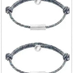 Customized Name Bracelet Pledge of Eternal Love Magnet Attracts Each Other Staniless Steel Couples Bracelet - EX-STOCK Canada