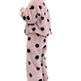 Cute Casual Pajamas For Women Winter Fleece-lined Thickened Polka Dot Turtleneck Drawstring Suit - EX-STOCK Canada