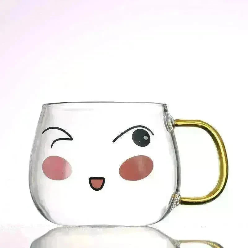 Cute Glass Expression Coffee Cup Mug - EX-STOCK CANADA