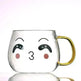 Cute Glass Expression Coffee Cup Mug - EX-STOCK CANADA