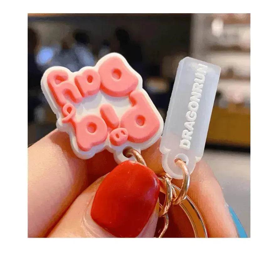 Cute Original Pig Chrysanthemum Keychain Trend Keychain - EX-STOCK Canada