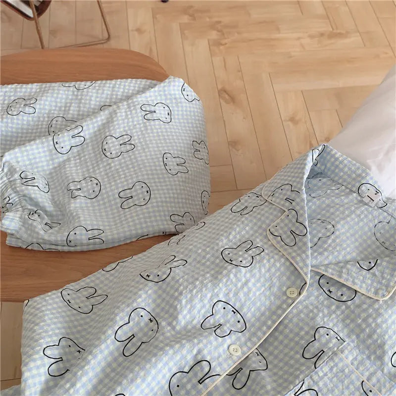 Cute Rabbit Pajamas For Women Sweet Long Sleeve Cardigan Suit - EX-STOCK Canada