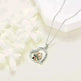 Cute Red Panda inside Heart Sterling 925 Silver Necklace - EX-STOCK CANADA