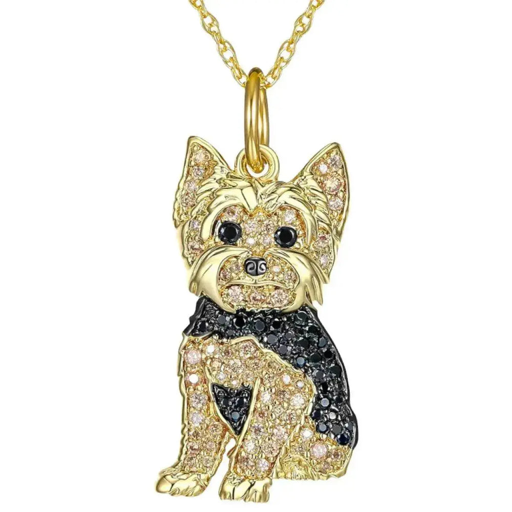 Cute Yorkshire Dog Pendant Zinc Alloy Die Casting Necklace - EX-STOCK Canada