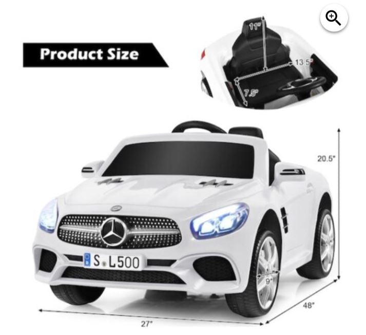 2026 Mercedes Benz 12V SL500 Kids Ride On Car with Remote Control 