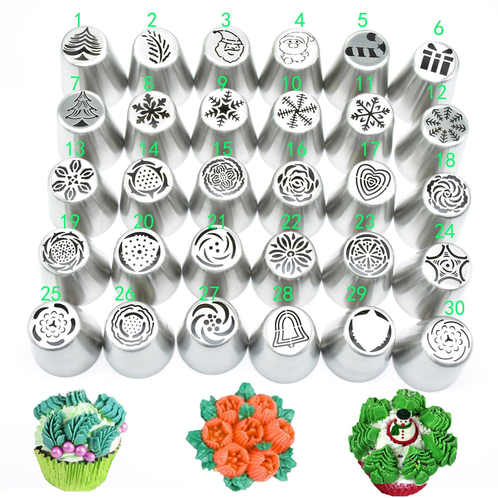 DIY Series Stainless Steel Christmas Decorating Mouth 30 Variety of Cakes Decoration Tools EX-STOCK Canada 