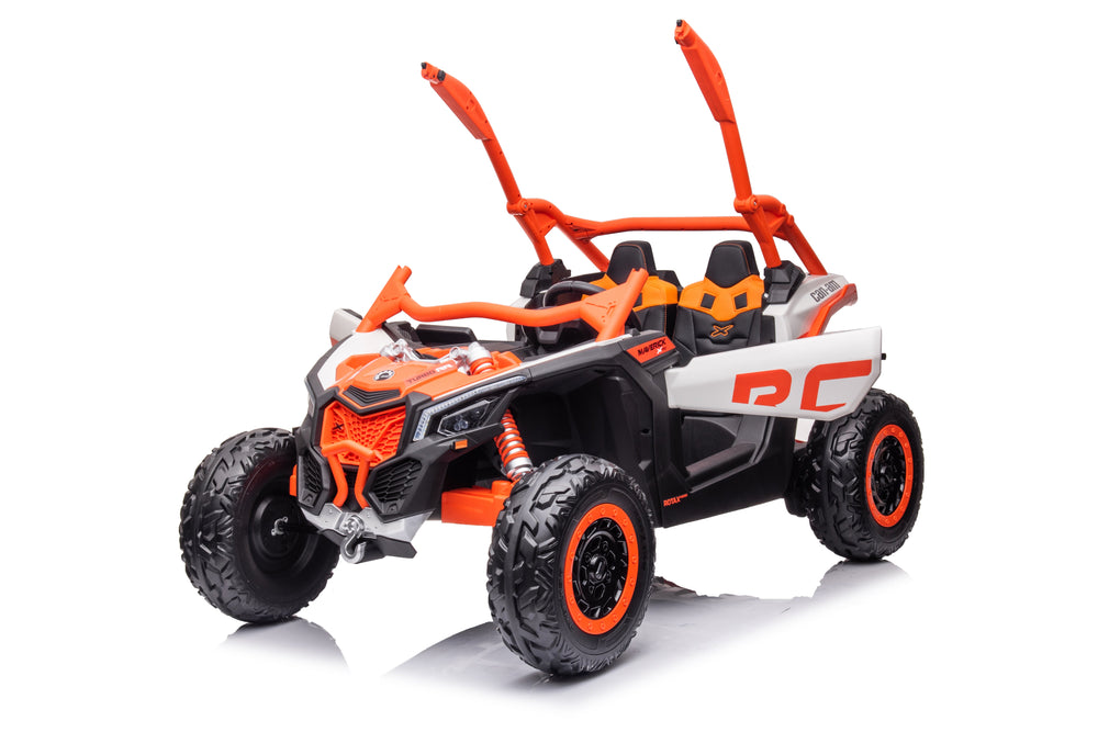2026 2X24V CAN AM MAVERICK 4X4 2 Seater DELUXE Kids Ride On Car with Remote Control 