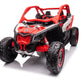 2026 2X24V CAN AM MAVERICK 4X4 2 Seater DELUXE Kids Ride On Car with Remote Control 