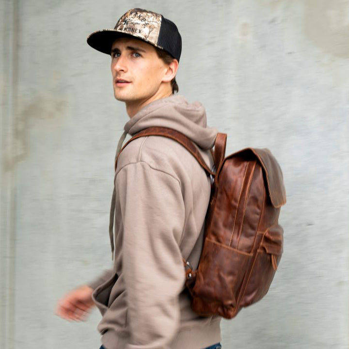 Greenwood Leather Vintage Laptop Backpack 