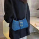 Denim Shoulder Bags Women's Fashion Chains Handbag Crossbody Bags Small Square Armpit Bag - EX-STOCK CANADA