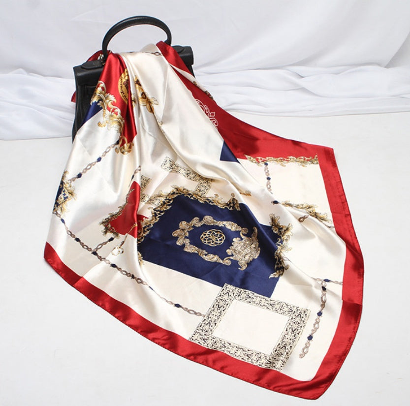 Digital Printed Square Silk Scarf EX-STOCK Canada 