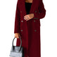 Double Breasted Lapel Coat Winter Fashion Solid Slim Long Jacket Long Sleeve Tops Womens Clothing EX-STOCK Canada 