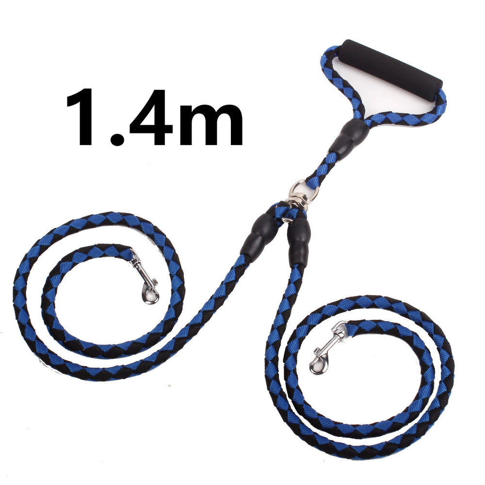 Double-Ended Traction Rope For Walking The Dog Hand-Double-Ended Traction Rope One Plus Two Leash Collar Pet Supplies Dog Collar EX-STOCK Canada 