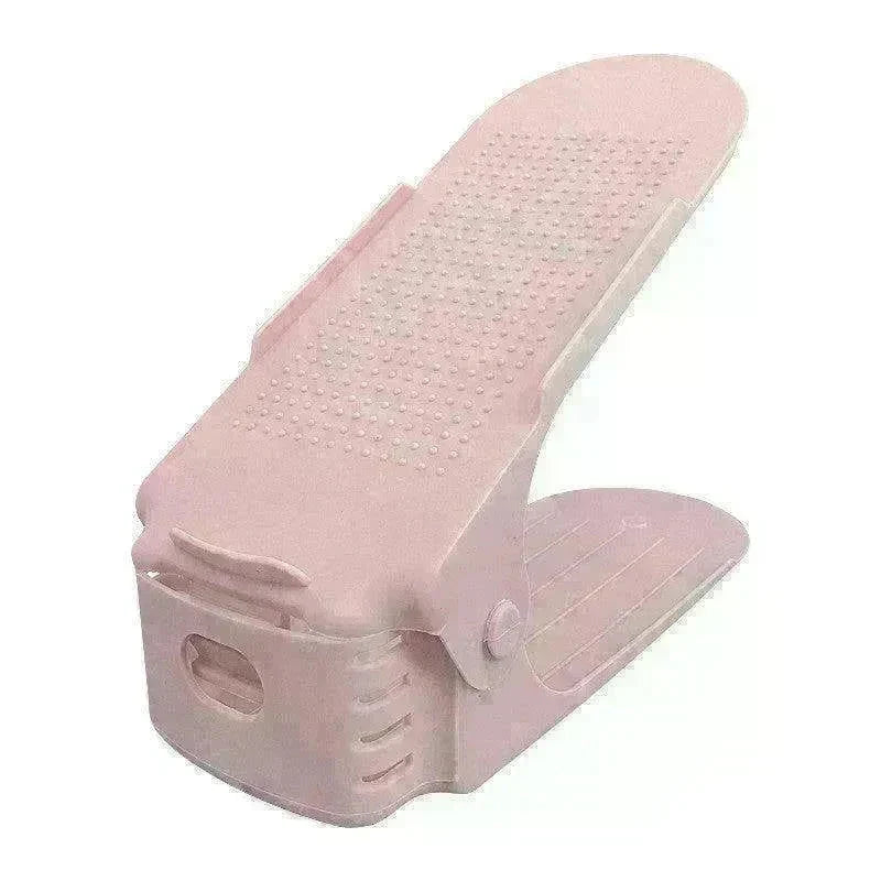 Double Stackable Shoes Shelf Storage Plastic Adjustable Shoes Rack Cabinets - EX-STOCK CANADA