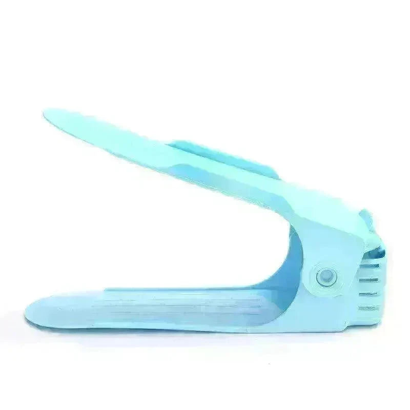 Double Stackable Shoes Shelf Storage Plastic Adjustable Shoes Rack Cabinets - EX-STOCK CANADA