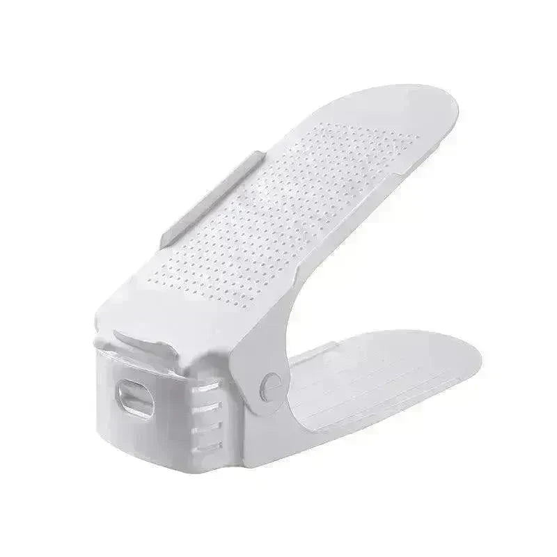 Double Stackable Shoes Shelf Storage Plastic Adjustable Shoes Rack Cabinets - EX-STOCK CANADA
