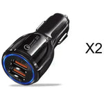 Dual USB Car Charger Qualcomm QC 3.0 Fast Charging Adapter - EX-STOCK CANADA