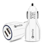 Dual USB Car Charger Qualcomm QC 3.0 Fast Charging Adapter - EX-STOCK CANADA