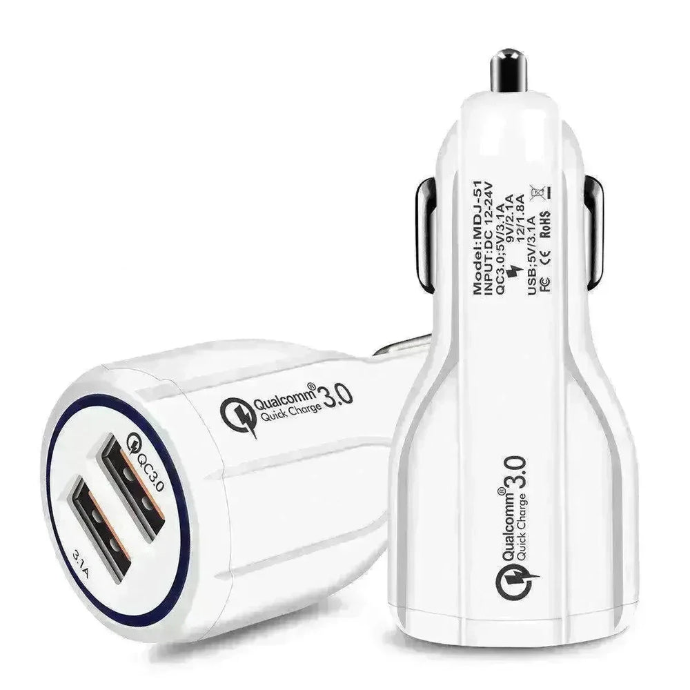 Dual USB Car Charger Qualcomm QC 3.0 Fast Charging Adapter - EX-STOCK CANADA
