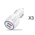 Dual USB Car Charger Qualcomm QC 3.0 Fast Charging Adapter - EX-STOCK CANADA