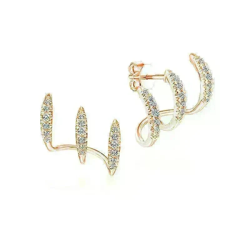 Earrings Diamond Inlaid Vibrato Cold Sense Design - EX-STOCK CANADA