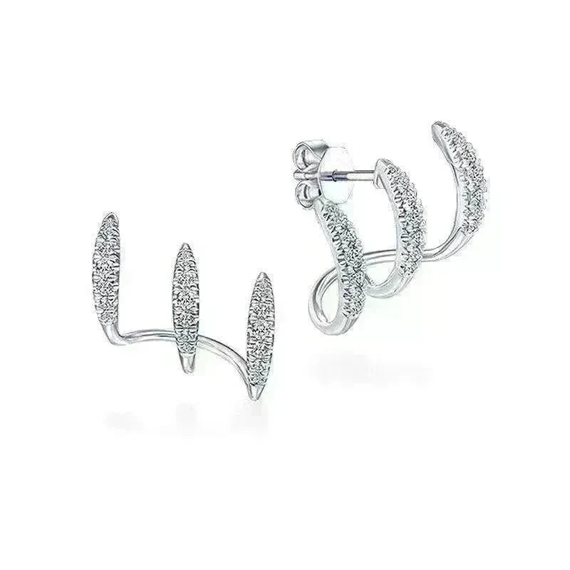 Earrings Diamond Inlaid Vibrato Cold Sense Design - EX-STOCK CANADA