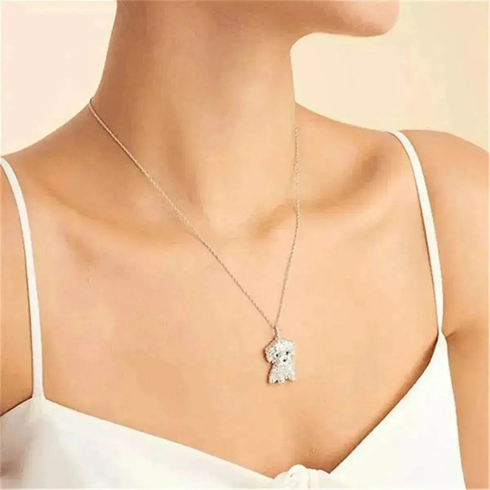 Eco-friendly Zinc Alloy Die Casting Puppy Pendant Necklace - EX-STOCK Canada